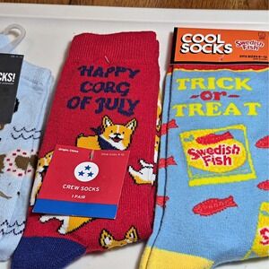 Lot of 3 pairs Swedish Fish Women's Socks  Graphic Multicolor corgi & dashund